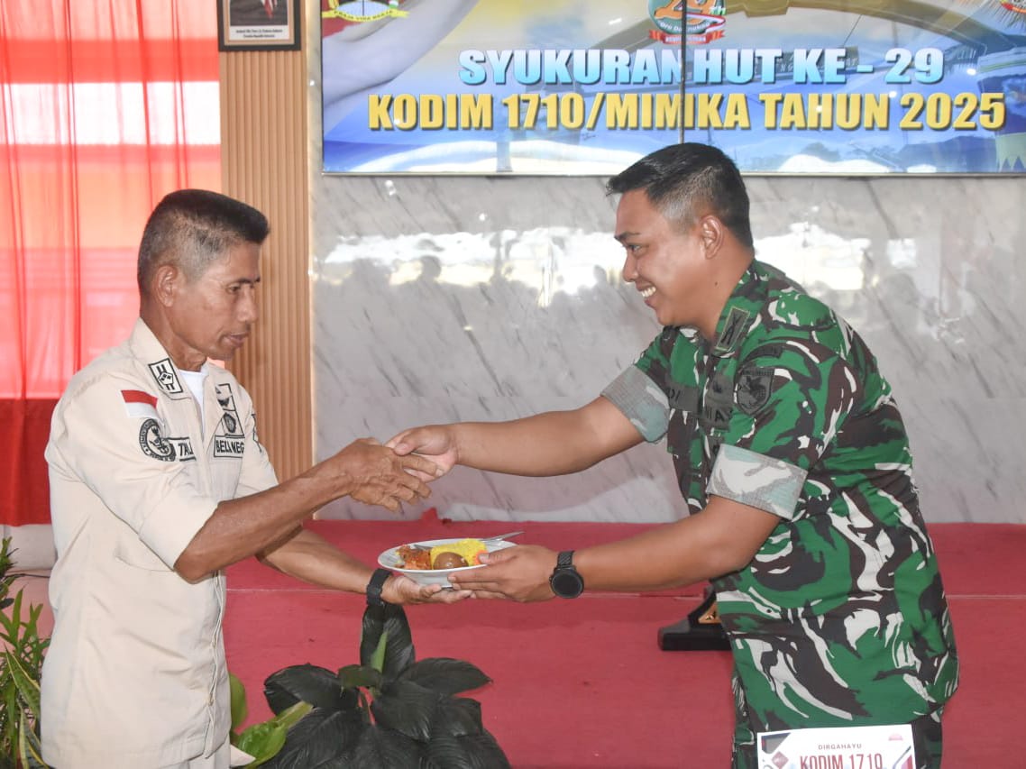 Rayakan HUT ke-29, Kodim 1710/Mimika Gelar Syukuran Sederhana