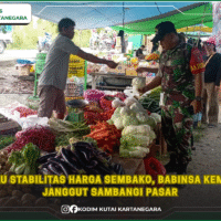 Pantau Stabilitas Harga Sembako, Babinsa Kembang Janggut Sambangi Pasar