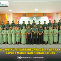 Kodim 0906/Kutai Kartanegara Gelar Acara Korps Raport Masuk dan Pindah Satuan