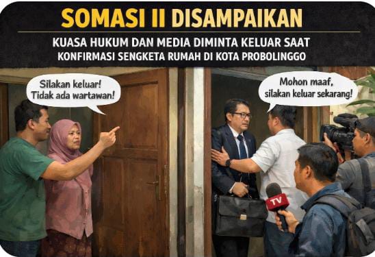 Sengketa Rumah di Kota Probolinggo: Somasi Diterima, Konfirmasi Media Berujung Diminta Keluar