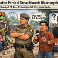 Terkait Penataan Taman Maramis, Kasatpol PP Kota Probolinggo Hingga Kini Belum Menanggapi Media
