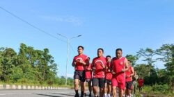Latihan Rutin, Prajurit Kodim 1710/Mimika Tempuh Lari 8 Km