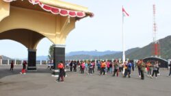 Menghadiri Senam Jumat Sehat Kolaborasi Bersama Pemda Kabupaten Puncak Jaya