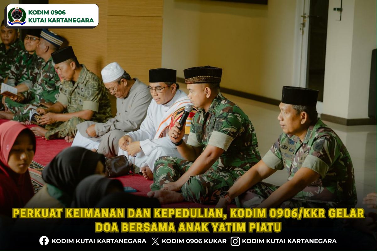 Perkuat Keimanan dan Ketaqwaan, Kodim 0906/Kkr Gelar Doa Bersama Anak Yatim Piatu
