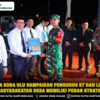 Babinsa Koba Ulu Sampaikan Pengurus RT dan Lembaga Kemasyarakatan Desa Memiliki Peran Strategis