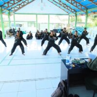 Prajurit Kodim 1505/Tidore Ikuti Uji Kenaikan Tingkat Pencak Silat Militer Sabuk Putih Ke Sabuk Kuning