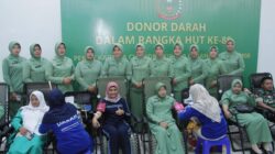 Setetes Darah Sejuta Harapan, Peringati HUT Persit Ke 80 Kodim 0808 Blitar Gelar Donor Darah