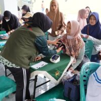 Sambut HUT ke- 80 Persit KCK, Kodim Bojonegoro Gelar Donor Darah dan Layanan Kesehatan Gratis