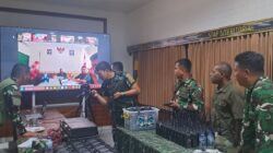 Pastikan Kesiapan Alat Komunikasi, Kodim 1710/Mimika Ikuti Vicon dengan Komlekdam XVII/Cenderawasih