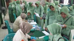 HUT Persit KCK ke- 80, Kodim Bojonegoro Gelar Pemeriksaan EKG dan HPV DNA