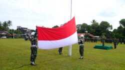 Perkokoh Kemanunggalan TNI dan Rakyat, Dansatgas TMMD Pimpin Upacara 17-an