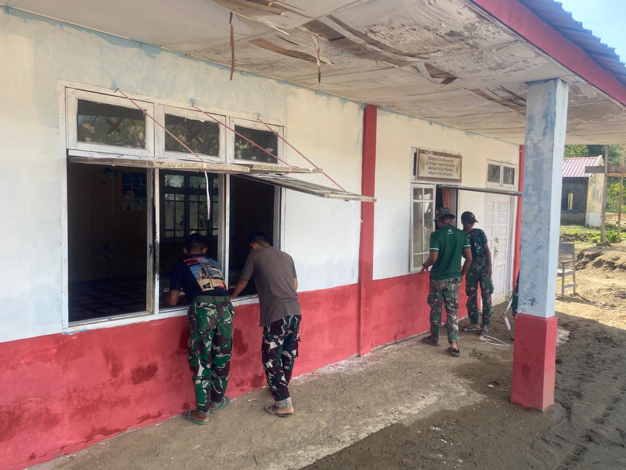 Satgas Gulbencal TNI AD Percepat Pemulihan SMPN 26 Takengon, Pastikan Sekolah Segera Kembali Digunakan