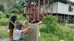 Masuki Tahap Finishing, Satgas TMMD Bangun Tempat Pengambilan Air Bersih untuk Warga