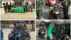 Ramadhan Penuh Berkah, Anggota Koramil 1505-03/Maba Bersama Persit Berbagi Takjil kepada Warga