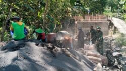 Garap 10 Jembatan Perintis Garuda, Babinsa Kodim Bojonegoro dan Masyarakat Gotong Royong Permudah Konektivitas Wilayah