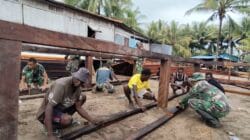 Pembangunan Rumah Terus Digenjot, Satgas TMMD Kodim 1710/Mimika Kejar Target Penyelesaian