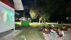 Tumbuhkan Jiwa Patriotisme, Satgas TMMD Ke-128 Kodim 1801/Manokwari Gelar Film Perjuangan