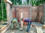 TMMD ke-128 Bangun Musholla Baiturrahman di Dusun Ledok Desa Brabe, Progres Capai 40 Persen