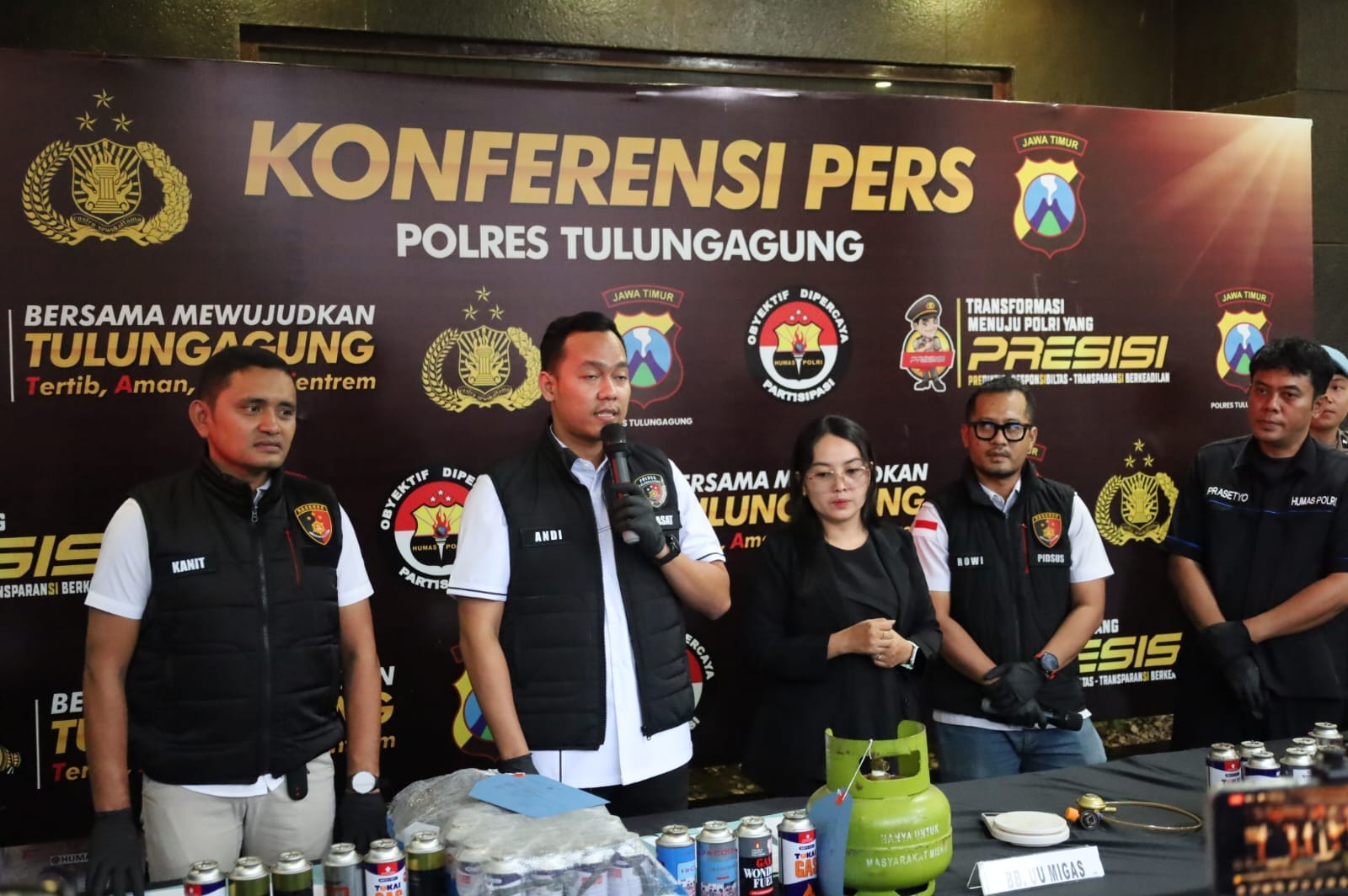 Satreskrim Polres Tulungagung Ungkap Kasus Penyalahgunaan LPG 3 Kg Subsidi Untuk Isi Ulang Gas Portable