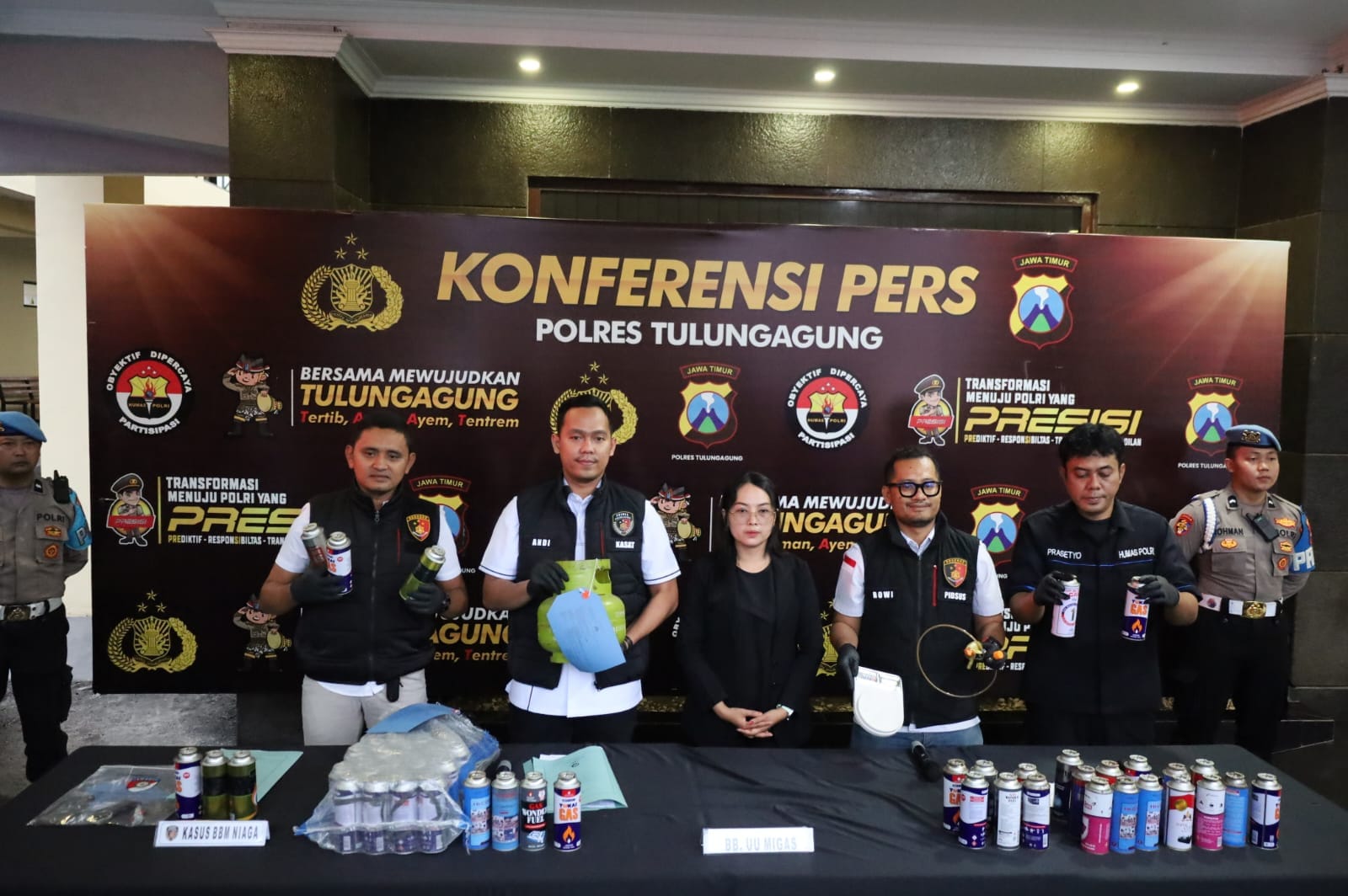 Satreskrim Polres Tulungagung Ungkap Kasus Penyalahgunaan LPG 3 Kg Subsidi Untuk Isi Ulang Gas Portable