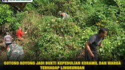 Gotong Royong Jadi Bukti Kepedulian Koramil dan Warga terhadap Lingkungan