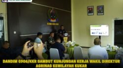 Dandim 0906/Kkr Sambut Kunjungan Kerja Wakil Direktur Agrinas Kewilayah Kukar
