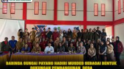 Babinsa Sungai Payang Hadiri Musdes Sebagai Bentuk Dukungan Pembangunan  Desa