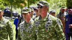 Wapang TNI Dampingi Menhan RI Tinjau Kesiapan Yonif TP 805/KSW di Papua Barat