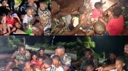 Malam Minggu, Satgas TMMD Ke-128 Kodim 1801/Manokwari Nonton Bersama Anak-Anak Kampung Tanah Rubuh ‎