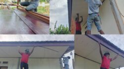 Satgas TMMD Lakukan Pemasangan Lis Plafon