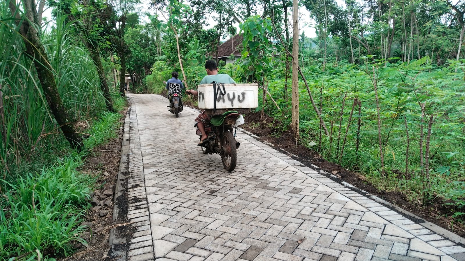 Warga Brabe Tersenyum Lewati Jalan Paving TMMD Ke-128, Tak Lagi Becek dan Berlumpur