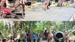 Semangat Gotong Royong Satgas TMMD Ke-128 Kodim 1801/Manokwari, Kebut Pembangunan Cor Jalan Warga Kampung Tanah Rubuh Semangat Gotong Royong Satgas TMMD Ke-128 Kodim 1801/Manokwari, Kebut Pembangunan Cor Jalan Warga Kampung Tanah Rubuh