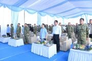 Panglima TNI Bersama Menteri Pertanian Melaksanakan Panen Raya Kedelai Ketahanan Pangan TNI AL di Nganjuk Panglima TNI Bersama Menteri Pertanian Melaksanakan Panen Raya Kedelai Ketahanan Pangan TNI AL di Nganjuk
