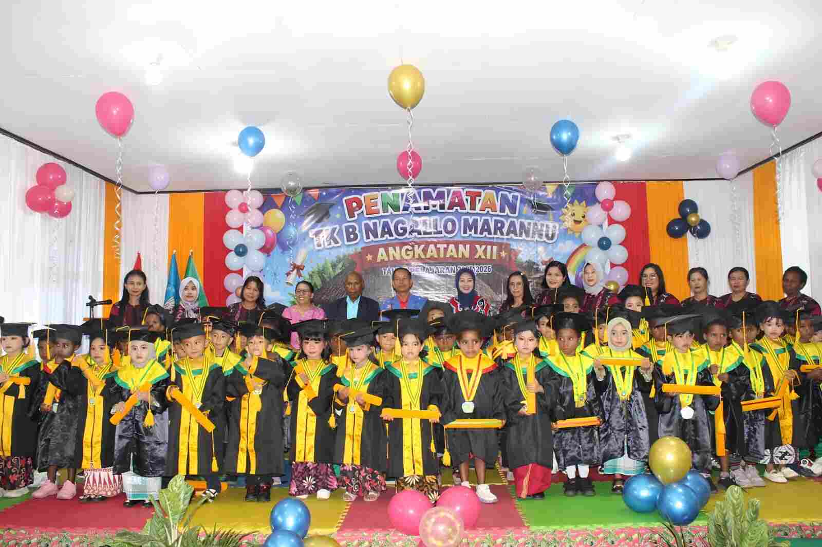Kodim 1714/PJ dan Ibu Persit Hadiri Penyerahan Serta Penamatan Siswa TK B Nagalo Marannu Angkatan XII Tahun Pelajaran 2025/2026
