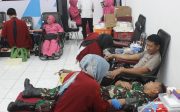 Babinsa Kodim Bojonegoro Ikuti Donor Darah Hari Bhayangkara Tahun 2026