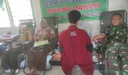 Antisipasi Krisis Stok, Dua Koramil Jajaran Kodim Bojonegoro Gelar Bakti Sosial Donor Darah