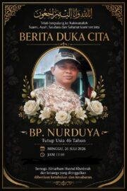 SENKOM Mitra Polri Kehilangan Putra Terbaik, Nurduya Meninggal Dunia di Usia 46 Tahun
