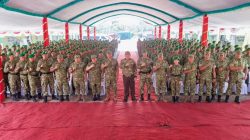 Pastikan Kesiapan Prajurit, Wapang TNI Bersama Menhan Tinjau Marshalling Area Yonif TP 937/Satria Kalijaga
