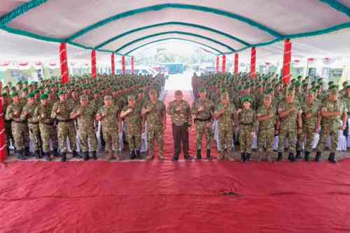 Pastikan Kesiapan Prajurit, Wapang TNI Bersama Menhan Tinjau Marshalling Area Yonif TP 937/Satria Kalijaga