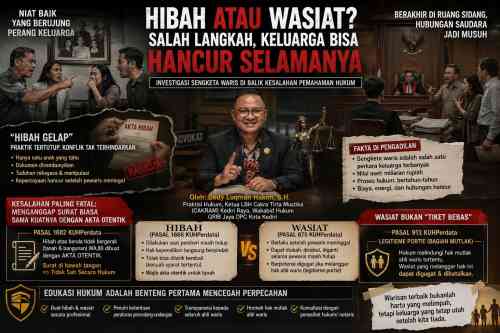 Hibah atau Bom Waktu? Kesalahan Hukum yang Diam-Diam Menghancurkan Keluarga Setelah Pewaris Meninggal Hibah atau Bom Waktu? Kesalahan Hukum yang Diam-Diam Menghancurkan Keluarga Setelah Pewaris Meninggal