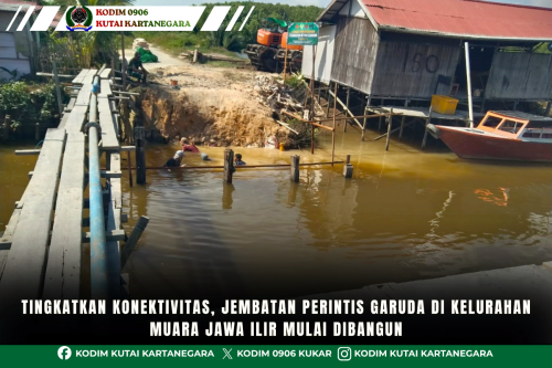 Tingkatkan Konektivitas, Jembatan Perintis Garuda di Kelurahan Muara Jawa Ilir Mulai Dibangun Tingkatkan Konektivitas, Jembatan Perintis Garuda di Kelurahan Muara Jawa Ilir Mulai Dibangun