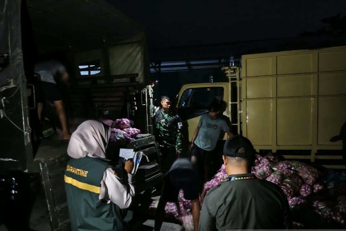 Penemuan Bawang Impor Ilegal di Natuna Penemuan Bawang Impor Ilegal di Natuna