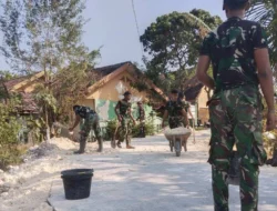 Ketika Gerobak Dorong dan Peluh Satgas TMMD 129 Bojonegoro Menyejahterakan Warga Kesongo