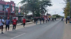 Polda Papua Barat Daya Bersama Komunitas Sepeda Senang-senang dan UMKM Kota Sorong Semarakkan HUT Ke-81 RI