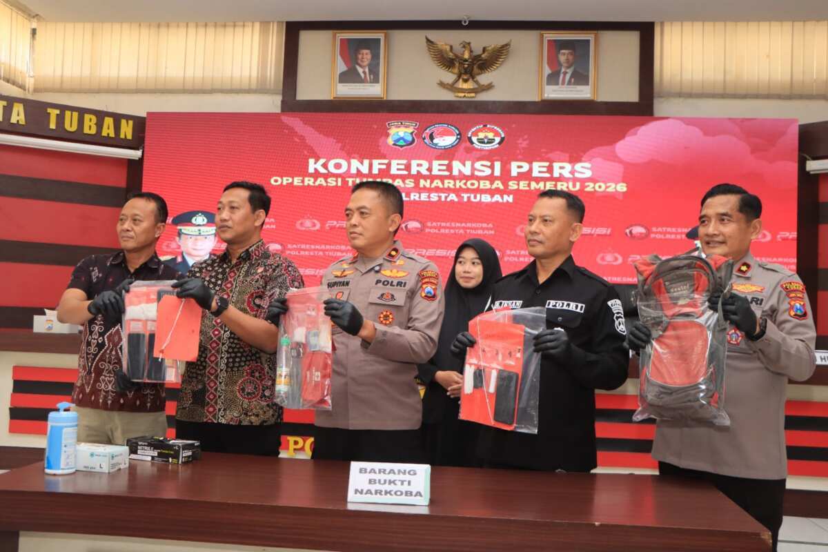 Tiga Target Operasi Berhasil Dibekuk, Polresta Tuban Sita Puluhan Gram Sabu