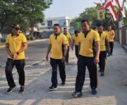 JAGA KEBUGARAN KAPOLSEK WIDANG PIMPIN OLAHRAGA PAGI