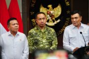 Panglima TNI Dampingi Menko Polkam Sampaikan Imbauan Jaga Kondusivitas Bangsa
