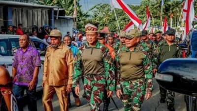 Sang Merah Putih Terbesar di Indonesia Berkibar di Puncak Gunung Cycloop, Koops TNI Habema : Gegap Gempita Damai Persatuan dari Tanah Cenderawasih