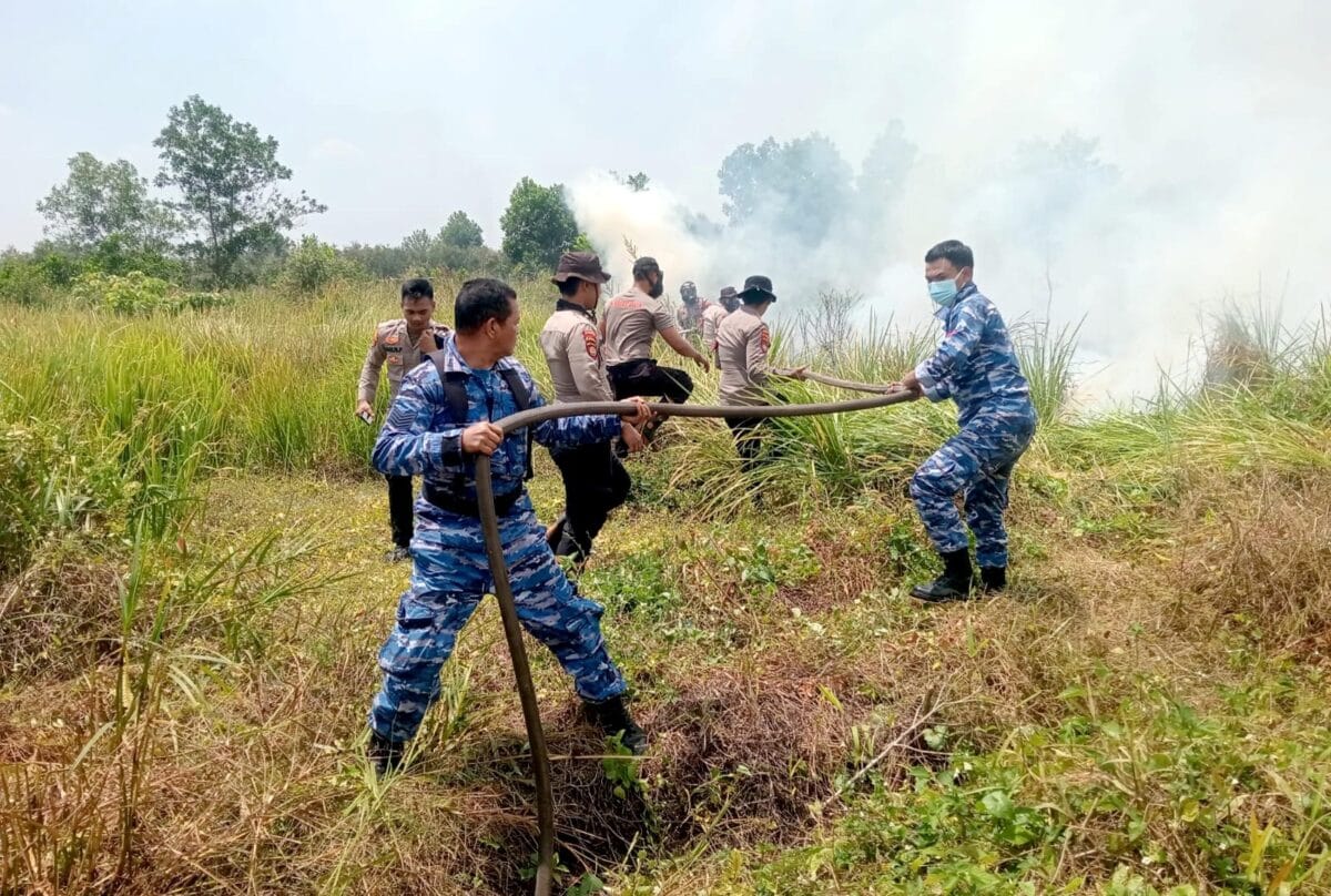 Komandan Lanud Sjamsudin Noor Pimpin Langsung Pemadaman Kebakaran Hutan dan Lahan di Kalimantan Selatan Komandan Lanud Sjamsudin Noor Pimpin Langsung Pemadaman Kebakaran Hutan dan Lahan di Kalimantan Selatan