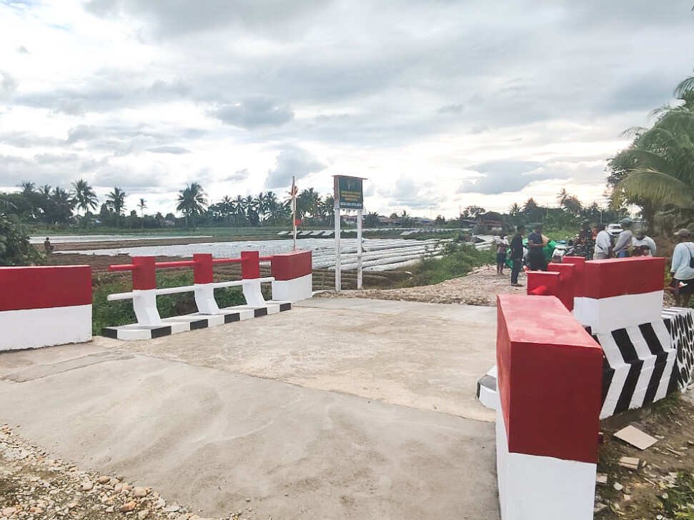 Kodim 1710/Mimika Rampungkan Jembatan Beton di Kelurahan Kamoro Jaya dan Wonosari Jaya